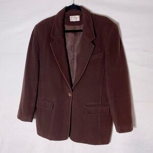 Vintage Braemar Oversized Brown Wool Blend Blazer M